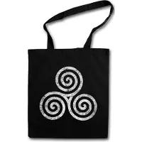 Eric Helmar Müller Urban Backwoods Triskelion Symbol III, Stofftasche, Farbe: Schwarz