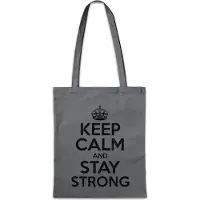 Eric Helmar Müller Urban Backwoods Keep Calm And Stay Strong, Stofftasche, Farbe: Grau