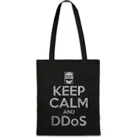 Eric Helmar Müller Urban Backwoods Keep Calm And Ddos, Stofftasche, Farbe: Schwarz