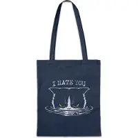 Eric Helmar Müller Urban Backwoods I Hate You Cat, Stofftasche, Farbe: Navy