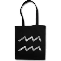 Eric Helmar Müller Urban Backwoods Zodiac Sign Aquarius, Stofftasche, Farbe: Schwarz