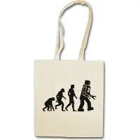 Eric Helmar Müller Urban Backwoods The Big White Robot Evolution, Stofftasche, Farbe: Beige