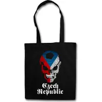 Eric Helmar Müller Urban Backwoods Classic Football Czechia Skull Flag, Stofftasche, Farbe: Schwarz