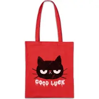 Eric Helmar Müller Urban Backwoods Cat Good Luck, Stofftasche, Farbe: Rot