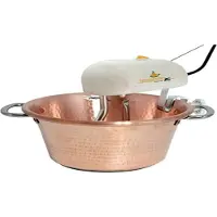 LAR Casalinghi LAR Polentamatic - Induktions-Rührtopf für Polenta aus gehämmertem Kupfer 4,5L - max. 8W
