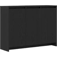 vidaXL Sideboard Schwarz 102 x 29,5 x 75 cm Holzwerkstoff