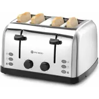 Super Merchant Toaster mit 4 Schlitze und 7 Bräunungsstufen aus Edelstahl mit 1500W