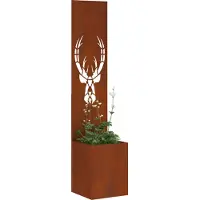 Syfax Garten Sichtschutz-Leinwand Rostig 32 x 150 cm Wetterfeststahl