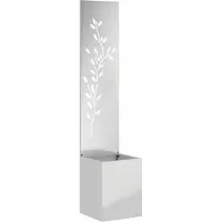 Syfax Garten Sichtschutz-Leinwand Floral Silber 32 x 32 x 150 cm