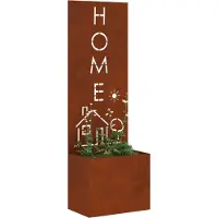 Syfax Garten Sichtschutz-Leinwand Rostig 50 x 150 cm Wetterfeststahl