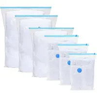 Syfax Aufbewahrungstaschen 5 pcs Transparent und Blau 60 x 40 cm