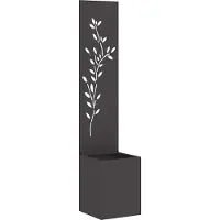 Syfax Garten Sichtschutz-Leinwand Floral Schwarz 32 x 32 x 150 cm