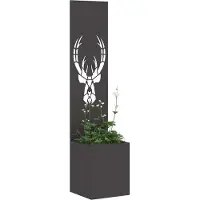 Syfax Garten Sichtschutz-Leinwand Tiermuster Schwarz 32 x 32 x 150 cm