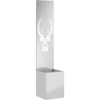 Syfax Garten Sichtschutz-Leinwand Tiermuster Silber 32 x 32 x 150 cm