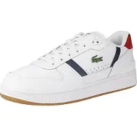 Lacoste Herren Low Sneaker T-CLIP SET Weiß Leder Textil Mix Größe: 46