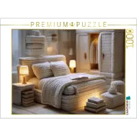 CALVENDO Puzzle Schlafzimmer aus Wolle | 1000 Teile Lege-Größe 64 × 48 cm Foto-Puzzle für glückliche Stunden
