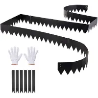 StarTech.com Rasenkante - Beeteinfassung 6er-Set - Maße 1016 x 152 mm - Verzinkter Stahl - Mit 6 Befestigungsclips - Mähkante & Beetumrandung/Palisade - Für Blumenbeete & Gartenwege - Schwarz