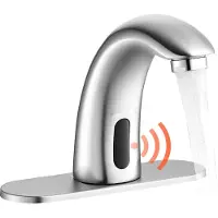 StarTech.com Berührungsloser Wasserhahn - Automatische Waschtischarmatur - Infrarot-Sensor - Freihändig - Batteriebetrieben - Einstellbare Kalt-/Warmtemperatur - Gebürstetes Nickel