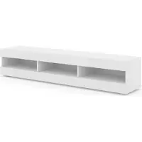 Homlando TV Stand MANTA 160 cm Hängend oder Stehend Lowboard Schrank TV Tisch Sideboard Kommode WEIß MATT / WEIß MATT
