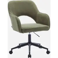 Sweeek - Bürostuhl mit Rollen und Cordbezug - Dunkelkhaki