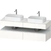 Duravit Qatego Konsolenwaschtischunterbau, 2 Auszüge, 2 Schubkästen, 2 Ausschnitte, 1600x550x600mm
