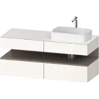 Duravit Qatego Konsolenwaschtischunterbau, 2 Auszüge, 2 Schubkästen, Ausschnitt rechts, 1400x550x6