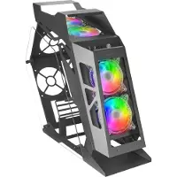Mars Gaming MC61, Tower, PC, Schwarz, micro ATX, Mini-ITX, Gehärtetes Glas, 18,5 cm