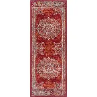 Hanse Home Teppich "Maderno", rot, B:80cm H:8mm L:240cm, Jute, Polyester, Polypropylen (PP), Teppiche, Teppich, Läufer, Orientalisch, Kurzflor, Wohnzimmer, Schlafzimmer, Esszimmer