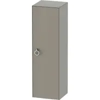 Duravit White Tulip Halbhochschrank, Breite 400 x Tiefe 360mm, eine Tür Anschlag rechts mit Griff, WT1333R9292, Farbe: Steingrau Seidenmatt Lack