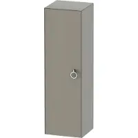 Duravit White Tulip Halbhochschrank, Breite 400 x Tiefe 360mm, eine Tür Anschlag links mit Griff, WT1333L9292, Farbe: Steingrau Seidenmatt Lack