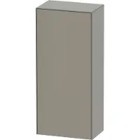 Duravit White Tulip Halbhochschrank, Breite 400 x Tiefe 240mm, eine Tür Anschlag rechts Tip-on Öffnung, WT1322R9292, Farbe: Steingrau Seidenmatt Lack