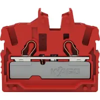 Wago 2052-323 2-Leiter-Mini-Durchgangsklemme,mit Betätigungsöffnung,2,5 mm2,rot 2052323 - 100 Stück