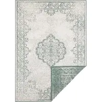 Hanse Home Orient Teppich Cebu, Grün Creme, wendbar, robust, pflegeleicht - 240x340 cm