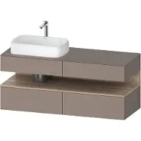 Duravit Qatego Konsolenwaschtischunterbau, 2 Auszüge, 2 Schubkästen, Ausschnitt links, 1400x550x60