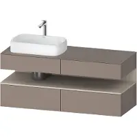 Duravit Qatego Konsolenwaschtischunterbau, 2 Auszüge, 2 Schubkästen, Ausschnitt links, 1400x550x60