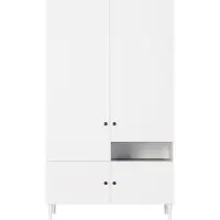 TEXTILOMANIE Kleiderschrank DULLUM 120x205cm, weiß