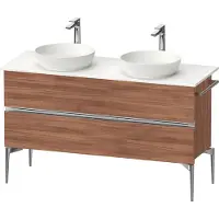 Duravit Sivida Konsolenwaschtischunterbau, 2 Schubkästen, Griffleiste chrom, 1315x475x548mm