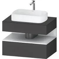 Duravit Qatego Konsolenwaschtischunterbau, 1 Auszug, 1 Schubkasten, Ausschnitt mittig, 800x550x600mm