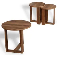 Skye Decor , Mira- Mira RYH, Nussbaumfarbe, Couchtische, 100% Melaminbeschichtete Partikelplatte