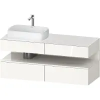 Duravit Qatego Konsolenwaschtischunterbau, 2 Auszüge, 2 Schubkästen, Ausschnitt links, 1400x550x60