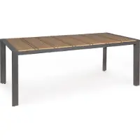 Natur24 Tisch Elias 198 x 100 x 74 cm Aluminium und Polywood Esstisch Esszimmer