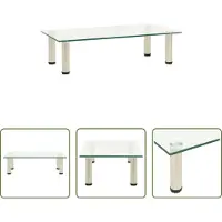 The Living Store TV-Tisch 60x35x17 cm Transparentes Hartglas