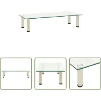 The Living Store TV-Tisch 80x35x17 cm Transparentes Hartglas