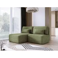 Domo DomoHome Ecksofa-TILIA 213x158x95cm L-Form Freistehend Marine Linke Seite 150x213cm Schlaffunktion & Bettkasten, Komfortable Wohnlandschaft aus TILIA-Stoff, Inklusive 4 Rückenkissen