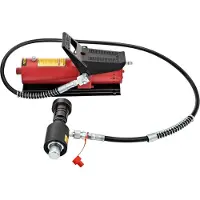 Vevor Hydraulischer Auspuffrohr-Expander, Größe 1-5/8" bis 4-1/4", inklusive 10-Tonnen-Pedalpumpe mit 4 Matrizen, 2 Aufbewahrungskoffer für Kupfer- und Aluminiumrohre in der Autoreparatur