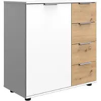 Wimex Kommode Sideboard Gibraltar Farbe und Größe wählbar,weiß / Eiche Artisan