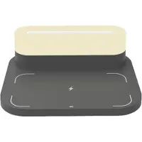 Miraval Kabelloses Ladegerät 15W mit LED Licht, Touchfunktion & USB-C Kabel, Wireless Charging Pad für Smartphone, 3 Lichtfarben, Schwarz