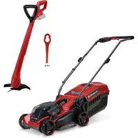 Einhell Akkurasenmäher "GE-CM 18/32", rot (rot, schwarz), B:122,8cm H:98,8cm T:39,7cm, Rasenmäher, Akkurasenmäher, ohne Akku und Ladegerät