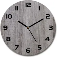 Tulup Wanduhr aus Glas 30fi Glasbild Glasuhr Gehärtetes Glas - schwarze-zeiger - Wood