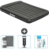 Bestway Luftmatratze - Französisches Bett - 137 x 191 x 30 cm - Grün - Im Lieferumfang enthalten Zubehör